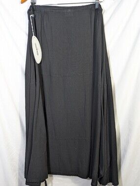 Oh My Gauze NWT Skirt Black Cotton Flowy Comfy Costal Cotton‎ Boho Sz L (12-14)